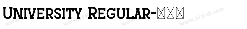 University Regular字体转换
